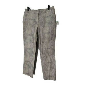 Rafaella Velvet Faux Leather Animal‎ Print Pants NWT Size 8